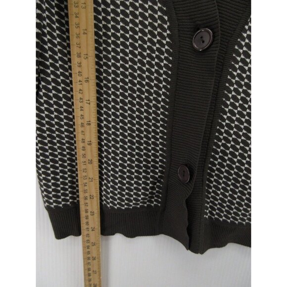 Due Per Due Sweater Medium Cardigan Button Up V-Neck Breathable Knit - Picture 4 of 10